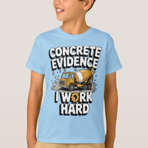 Funny Concrete Mixer Truck Boys Cute Construction T-Shirt