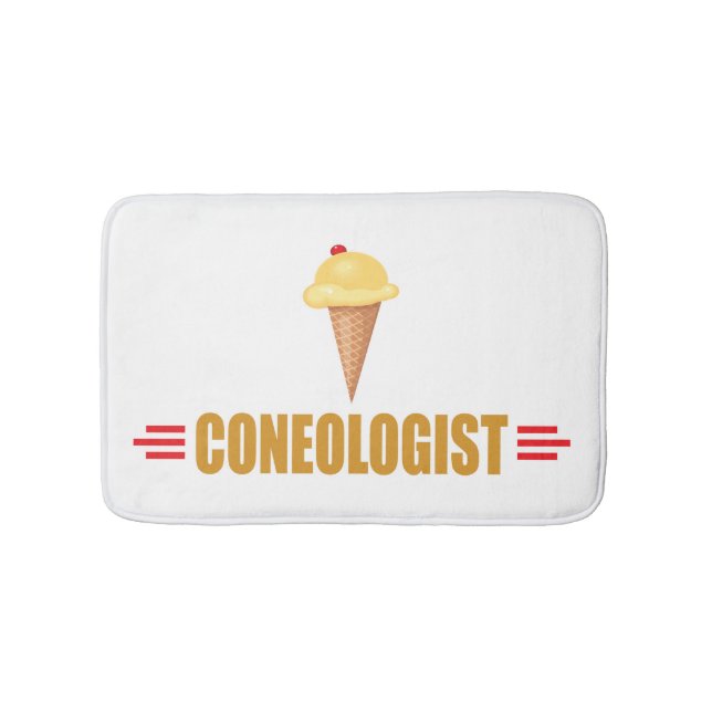 Funny Coneologist Ice Cream Bath Mat (Front)
