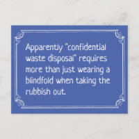 Funny Confidential Waste Disposal Joke