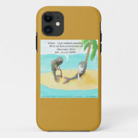 Funny Confused Fish On Desert Island iPhone 5 Case