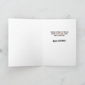 Funny Confused Zombie Birthday Card (Inside)