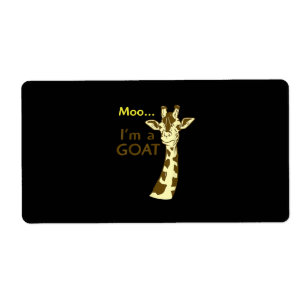 Funny Confusing Giraffe Moo I am A Goat