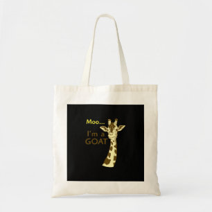 Funny Confusing Giraffe Moo I am A Goat Tote Bag