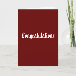 Funny Congratulations  - generic congrats Card