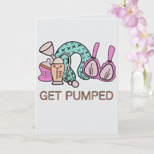 Funny Congratulations Get Pumped Cute Baby Shower  Card