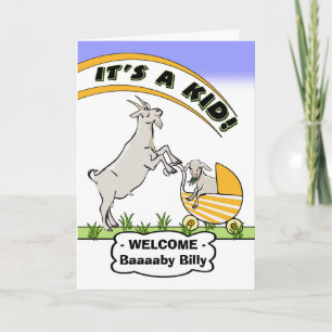 Funny Congratulations New Dad Goat Puns Card