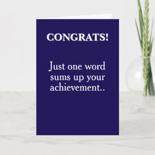 funny congratulations on achievement card