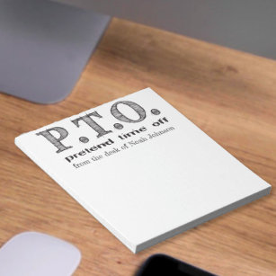Funny Congratulations Promoted to Pretend Time Off Notepad