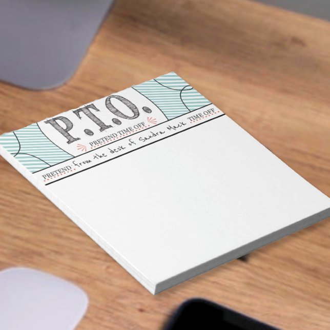 Funny Congratulations Promoted to Pretend Time Off Notepad (Creator Uploaded)