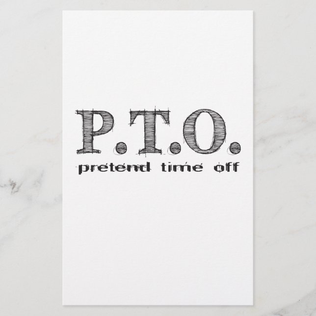 Funny Congratulations Promoted to Pretend Time Off Stationery (Front)