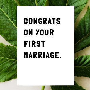 Funny Congratulations Wedding Card