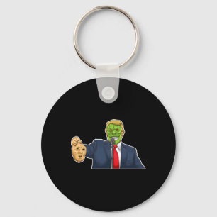 Funny Conspiracy Theory Reptilian Donald Trump Keychain