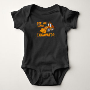 Funny Construction Excavator Saying Boys Toddler Baby Bodysuit