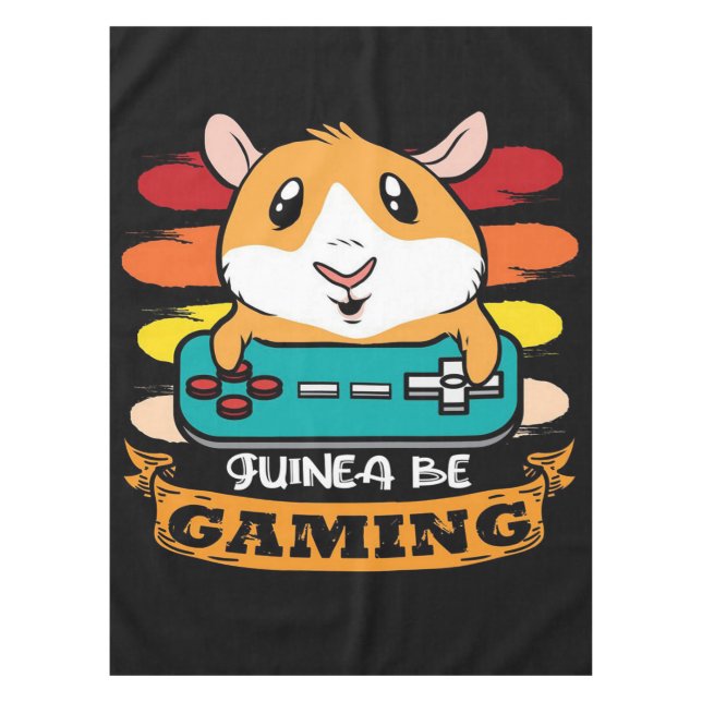 Funny Controller Guinea Pig Gift Lovers Tablecloth (Front)