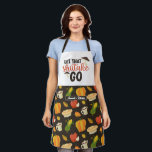 Funny Cook Shiitake Pun Thanksgiving Food Pattern Apron<br><div class="desc">Funny and cool apron to make cooking more fun. Personalized gift for family and friends who love cooking,  baking and trying new recipe in the kitchen. Customize the wording to fit your occasion. You can use the Design Tool to further change the font type,  font colour and font size.</div>