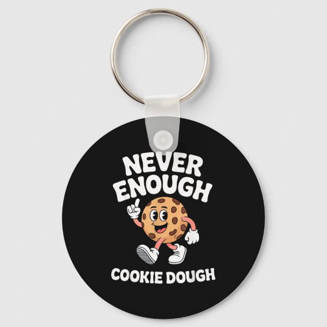 Funny Cookie Dough Retro  Keychain (Front)