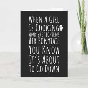 Funny Cooking Cards For Her For Teen Girls Women