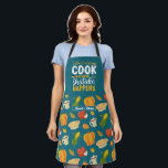Funny Cooking Pun Thanksgiving Food Pattern Apron<br><div class="desc">Funny and cool apron to make cooking more fun. Personalized gift for family and friends who love cooking,  baking and trying new recipe in the kitchen. Customize the wording to fit your occasion. You can use the Design Tool to further change the font type,  font colour and font size.</div>