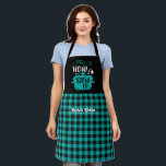 Funny Cooking Stew Pun Black Turquoise Plaid Apron<br><div class="desc">Funny and cool apron to make cooking more fun. Personalized gift for family and friends who love cooking, baking and trying new recipe in the kitchen. Customize the wording to fit your occasion. You can use the Design Tool to further change the font type, font colour and font size.</div>