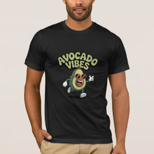 Funny Cool Avocado Cartoon with Sunglasses T-Shirt