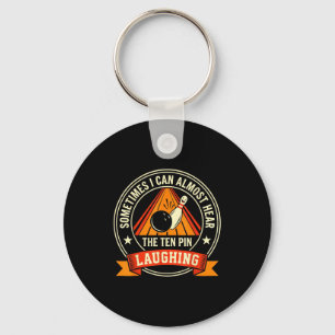Funny cool bowling men dad bowler fun crazy keychain