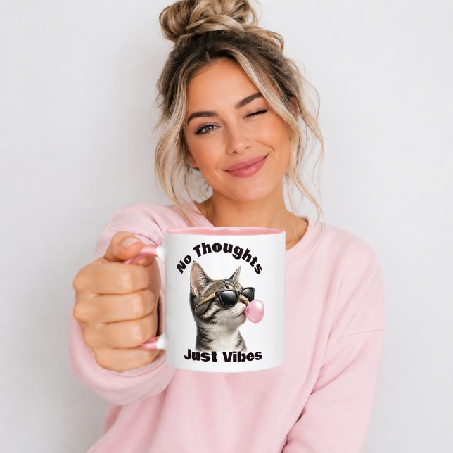 Funny Cool Cat Just Vibes Mug (Creator Uploaded)
