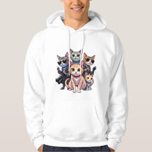 Funny Cool Cat Pullover for Cat Lovers & Gamers