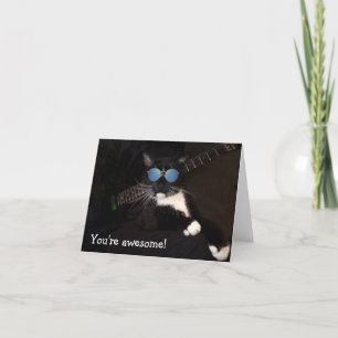 Funny Cool Cat Thank You Card