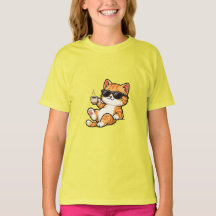 Funny Cool Cat with Sunglasses T-Shirt 