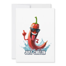 Funny cool chili pepper for print
