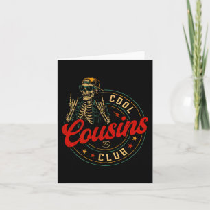 Funny Cool Cousins Club Shirt Cousin Crew Skeleton Card