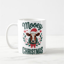 Funny Cool Cow Mooey Christmas Farm Holiday Humor