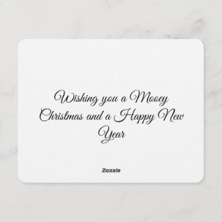 Funny Cool Cow Mooey Christmas Farm Holiday Humor Invitation