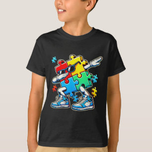 Funny Cool Dabbing Puzzle Piece Autism Awareness G T-Shirt