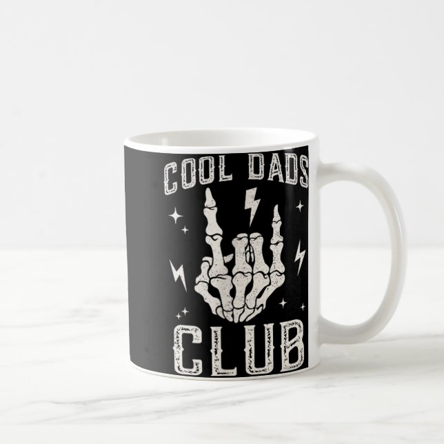Funny Cool Dads Club Retro Skeleton Dad  Coffee Mug (Right)