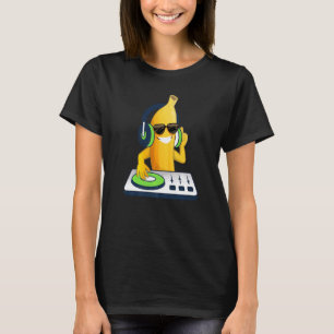 Funny Cool DJ Banana Sunglusses Costume Banana Lov T-Shirt