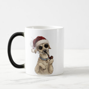 Funny Cool Dog Happy New Year Design Magic Mug