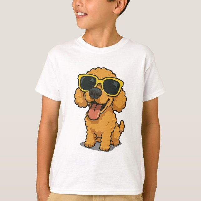 Funny Cool Dog Kids T-Shirt (Front)