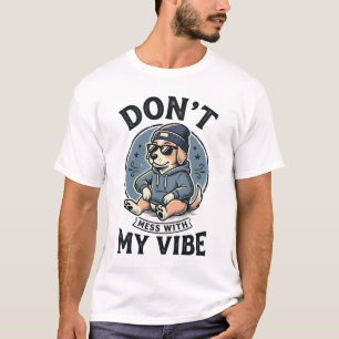 Funny Cool Dog Vibe Vintage Vector T-Shirt Design_