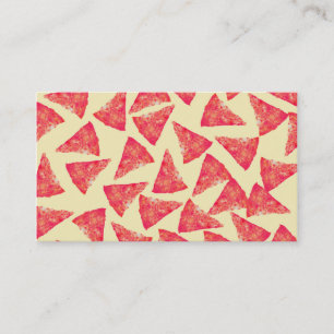 Funny Cool Funky Pizza Pattern Business Card