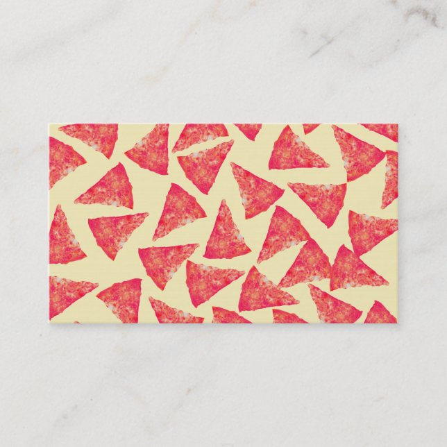 Funny Cool Funky Pizza Pattern Business Card (Front)