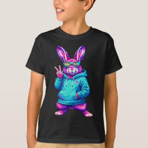 Funny Cool Rabbit Hip Hop Bunny Easter Men Boy Tee