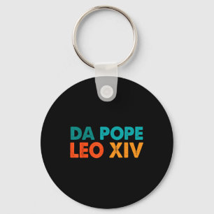 Funny Cool Retro Da Pope Tee New Pope Leo Xiv Men  Keychain