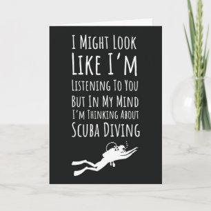 Funny Cool Scuba Diver Cards Diving Snorkelling 