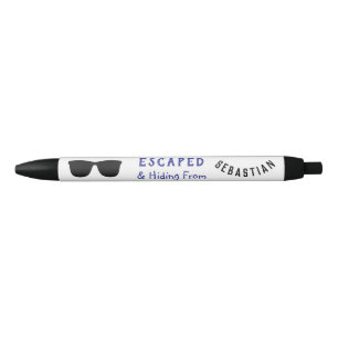 Funny Cool Shades Escaped & Hiding Personalized  Black Ink Pen