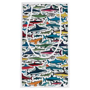 Funny Cool Shark Print Abstract Generic Small Gift Bag