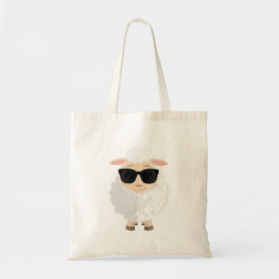 Funny Cool Sheep in Sunglasses Cute Cartoon Animal Tote Bag
