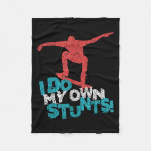 Funny Cool Skateboarding Quote Saying, Skateboarde Fleece Blanket