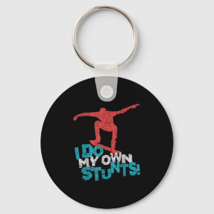 Funny Cool Skateboarding Quote Saying, Skateboarde Keychain
