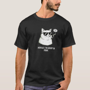  Funny Cool Smoking Cat Quote  T-Shirt